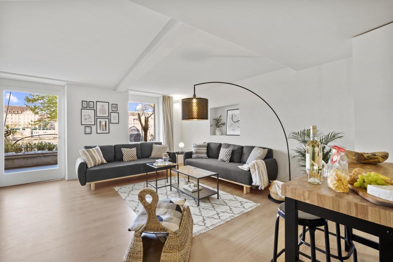 NEU I Einzigartige Wohnung I Terrasse am Rhein I NETFLIX I Apple TV Basel Exterior foto