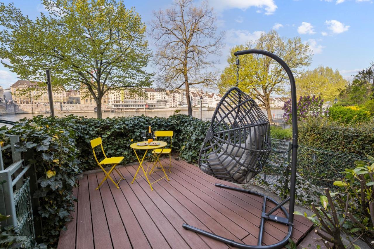 NEU I Einzigartige Wohnung I Terrasse am Rhein I NETFLIX I Apple TV Basel Exterior foto