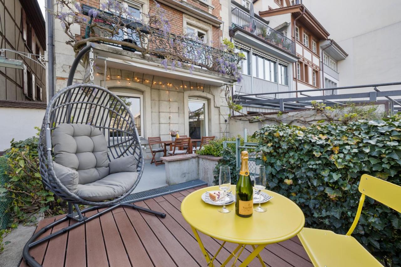 NEU I Einzigartige Wohnung I Terrasse am Rhein I NETFLIX I Apple TV Basel Exterior foto